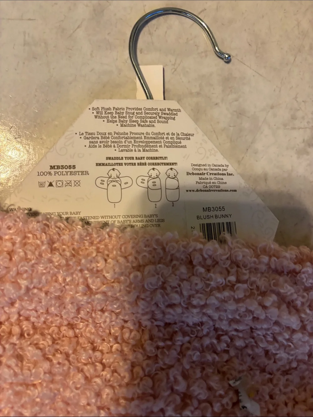 Pink Bunny Swaddle Sack & Unicorn Bib Set - Baby Accessories